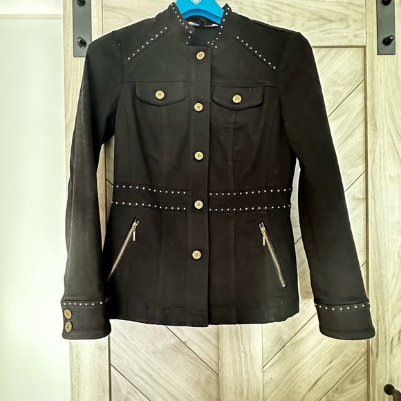 White House Black Market Black Studded Blazer - Picture 8 of 8